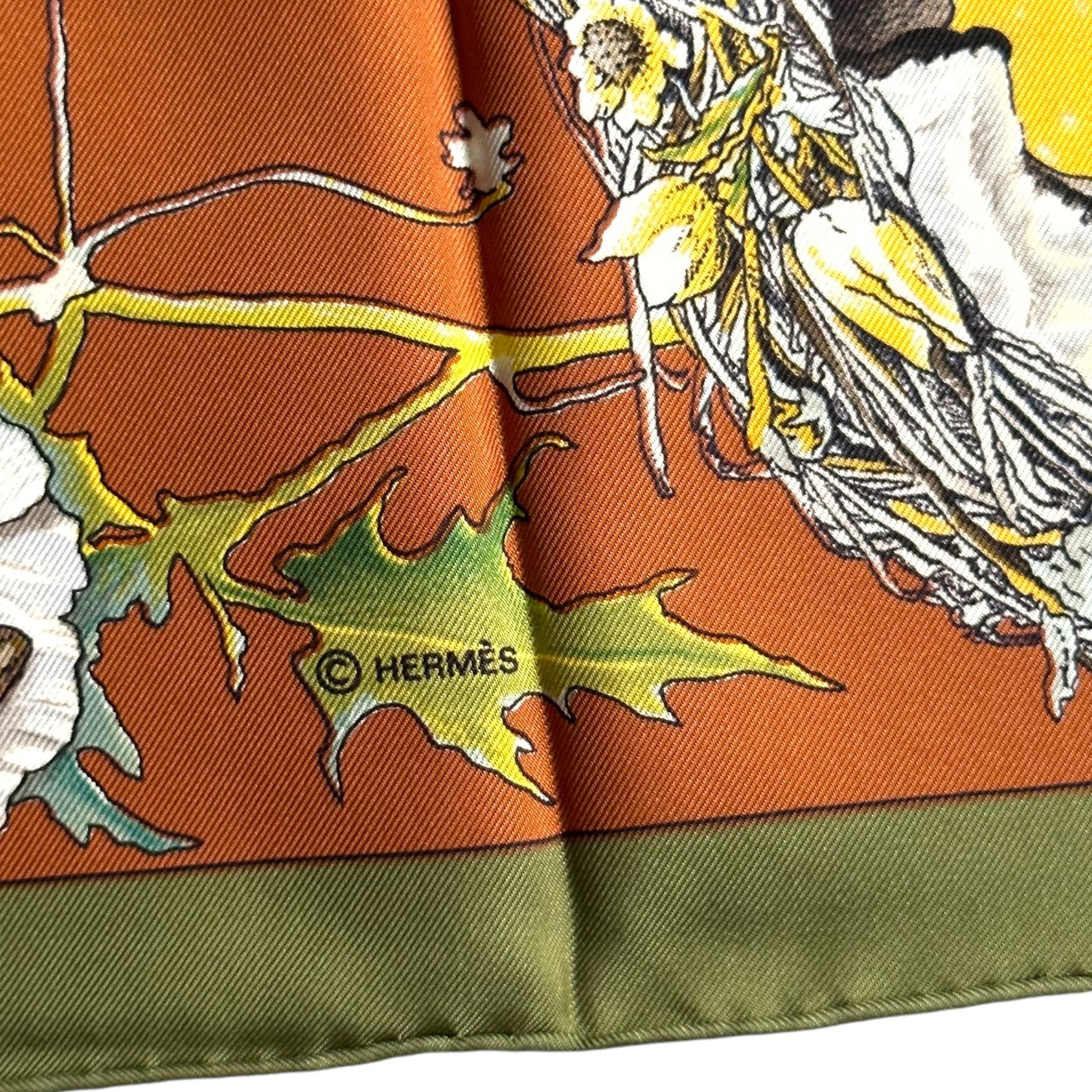 Faune et Flore du Texas - FOULARD HERMES 90 cm - Carré Society