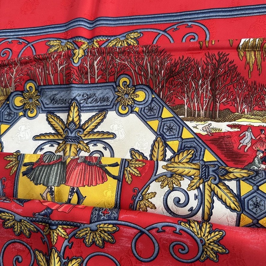 Joies d'hiver - FOULARD HERMES 90 CM