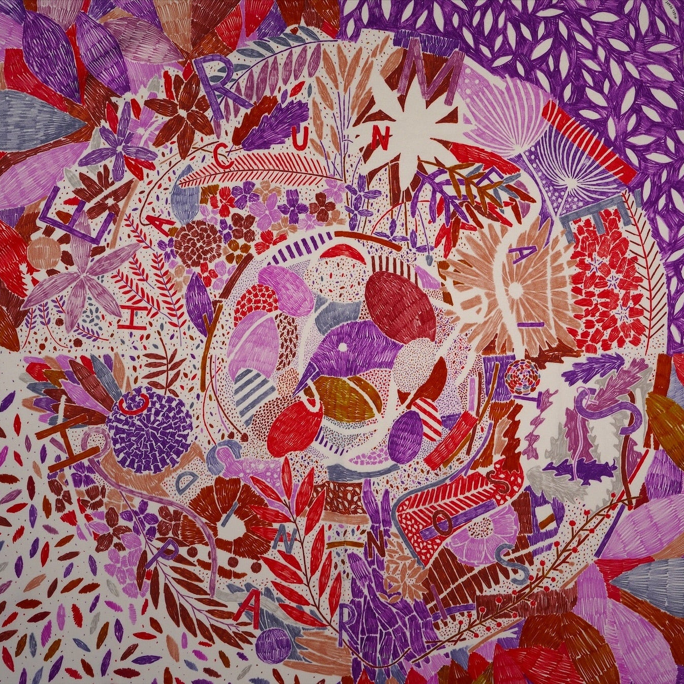 Carré Hermès 90 cm – Chacun fait son nid – Nigel Peake (2016)