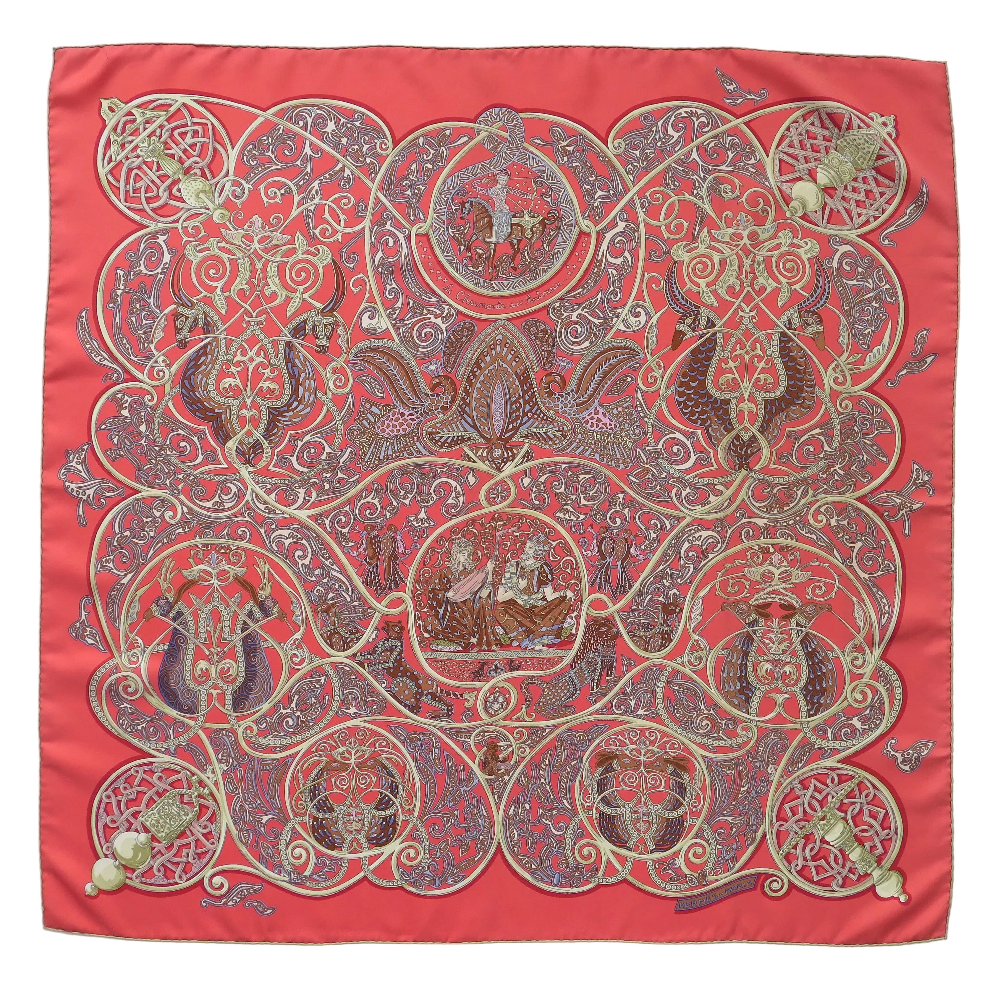 Foulard Hermès La Charmante aux Animaux Annie Faivre 2010 vue d’ensemble