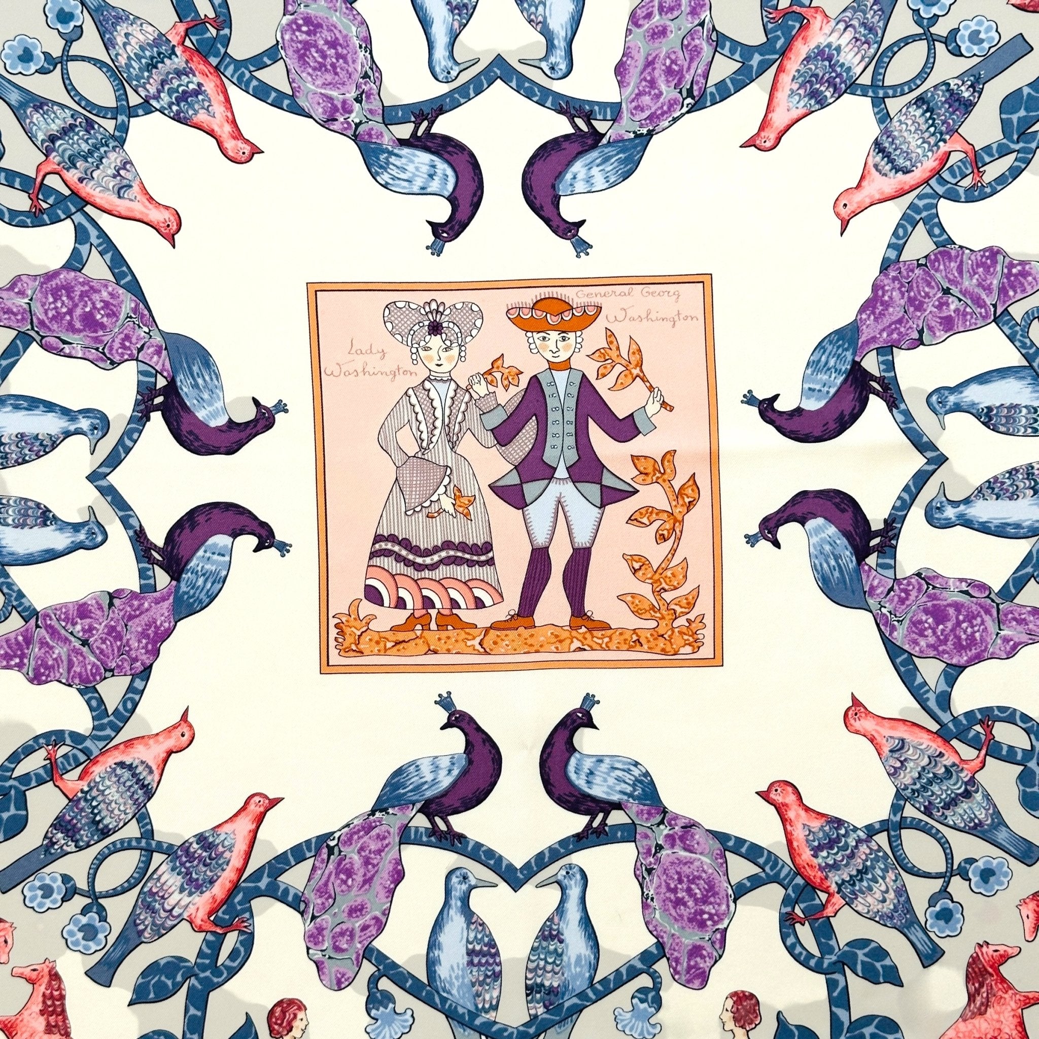 dessin de paons et d'oiseaux par francoise de la perriere