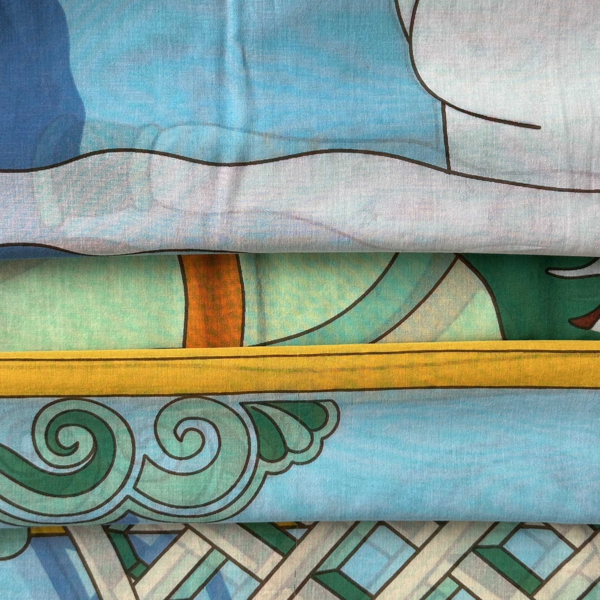 Paréo Hermès grand format – Vue du foulard plié