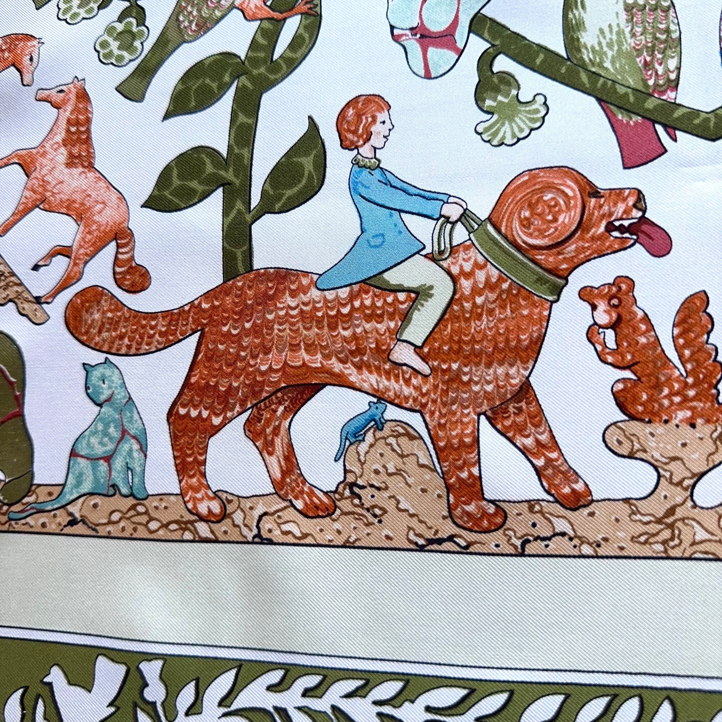 Carré Hermès 90 cm – Early America – F. de la Perrière (1981)