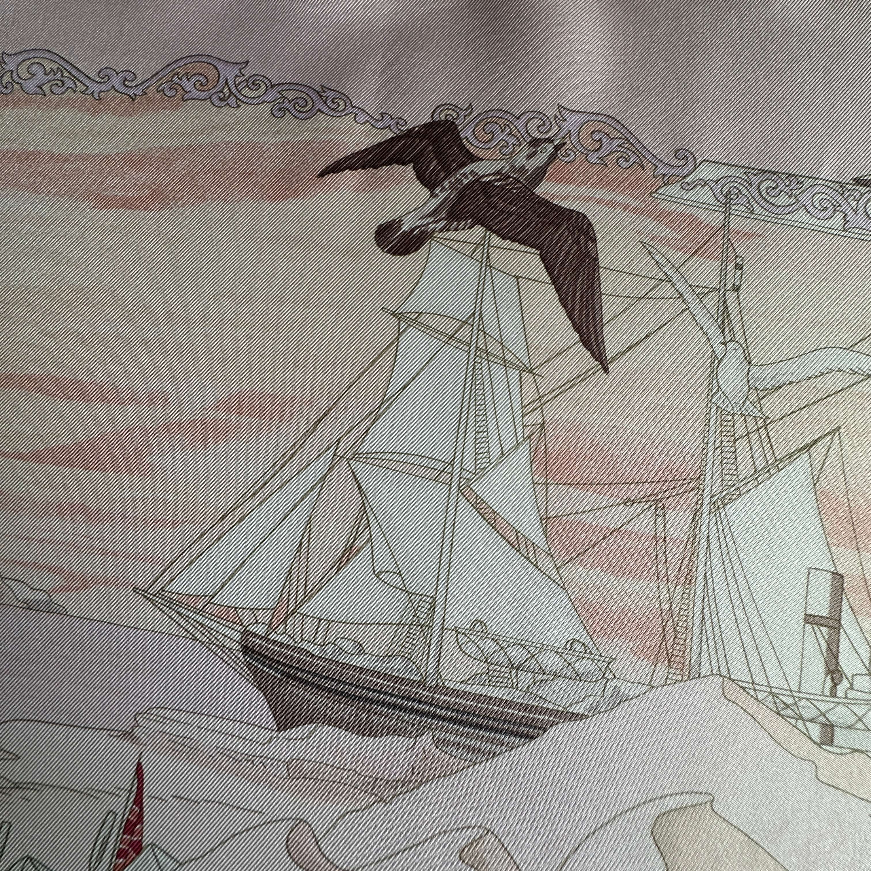 Illustration détaillée du navire Endurance pris dans les glaces avec l'équipage à proximité.